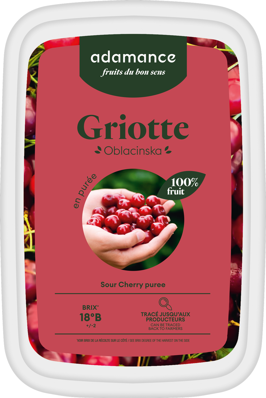 puree griotte 100% fruit